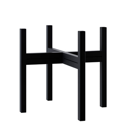 FaithLand Mid Century Plant Stand Indoor Outdoor (EXCLUDING 12" Plant Pot) , Hold Up to 12 Inch Planter, Metal Planter Stand, Potted Plant Holder, Black - Fits Snake Plant - Upgraded Design.