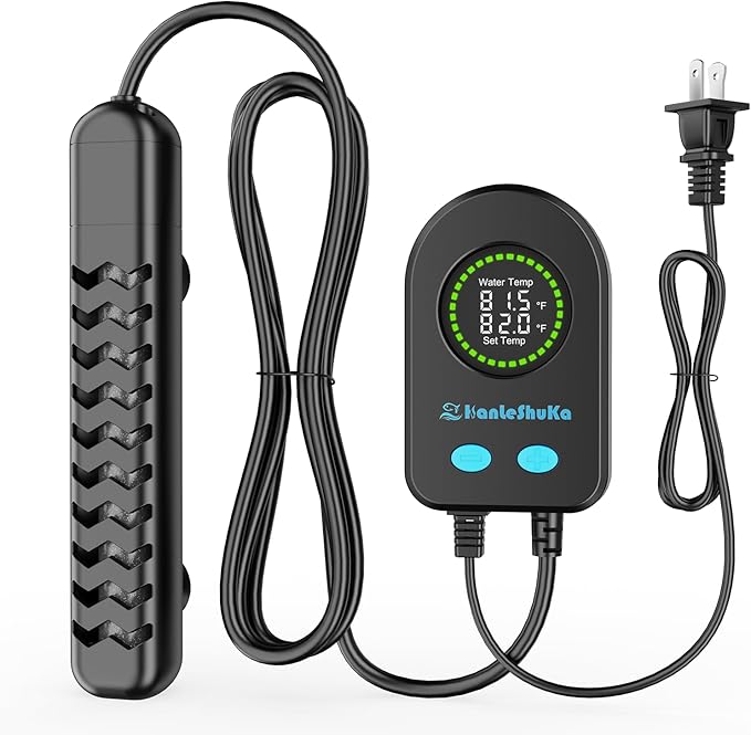 500W Submersible Fish Tank Heater for 70-120 Gallon with Auto Shut-Off When Leaving Water—Aquarium Heater, Dry-Burn & Overheat Protection, Smart LED Display, Freshwater Saltwater bigTank