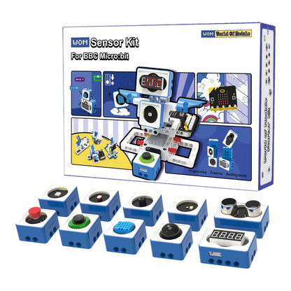 Yahboom Building Block Programming Kit Sensor Module with Micro bit V2 STEM Coding DIY Robot Kit Programmable Education Learn World of Module (Without V2)
