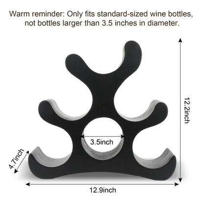 TRUDING Countertop Wine Rack - 6 Bottle Wooden Wine Rack - Freestanding Wine Bottle Holder Stand - Wine Storage Rack for Cabinet Pantry Bar Kitchen