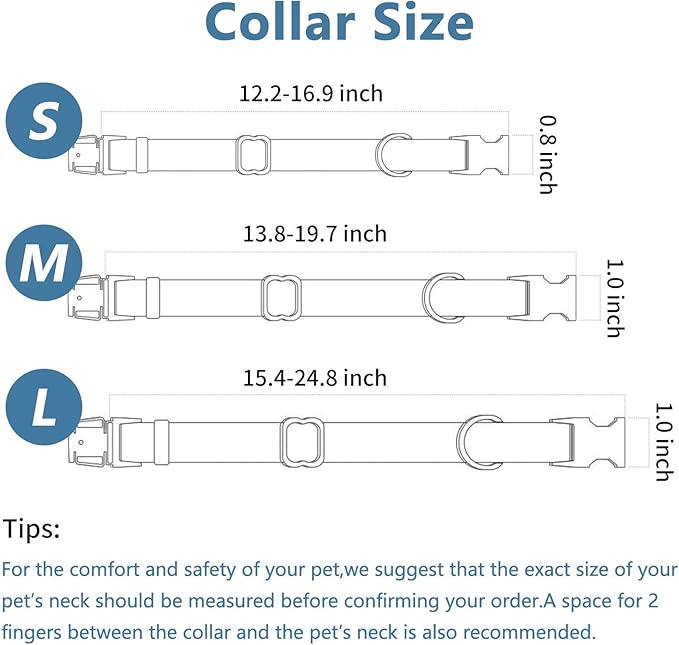 Dog Collar and Leash Set.Soft and Easy to Clean Vegan Leather with Rose Gold Metal Buckle for Small Medium Large Dogs (Light Purple, S(12.2"-16.9"))
