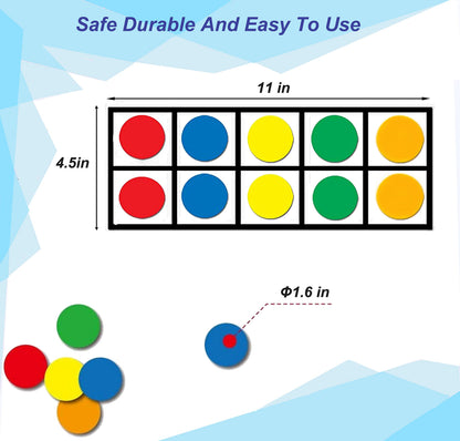 BAIVYLE Foam Magnetic Ten Frame Set for Toddlers - 5 Ten Frames with 55 Magnetic Counters | Math Manipulative for Addition, Subtraction & Number Sense | Classroom & Homeschool Supplies