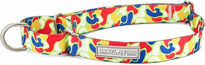 Lucky Love Dog Martingale Dog Collar - Adjustable, No-Slip, Durable, & Soft Webbing Collar for Male and Female Dogs Ideal for Training & Walking - Oscar, Large