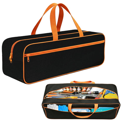 Extra Large Grill Tool Storage Bag, Heavy Duty BBQ Accessories Organizer, Oversized Griddle Storage Case Compatible with Blackstone, Holds Spatulas, Scrapers, Bottles and Grill Cleaning Tools