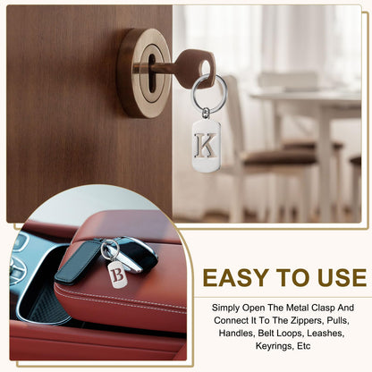 PATIKIL Initial Letter Key Chain, A-Z KeyChain DIY Pendant Key Ring A-Z Charm Alphabet Keyring Bag Backpack Decor for Keys Purse Party Gifts Favors, Silver (Letter S)