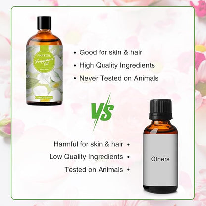 PHATOIL 3.38FL.OZ White Musk Fragrance Oils for Aromatherapy, Essential Oils for Diffusers for Home, Perfect for Diffuser, DIY Candle and Soap Making, DIY Scented Products - 100ml