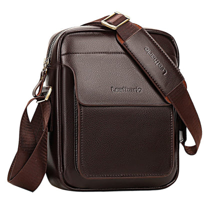 Leathario Crossbody Bag For Men Vegan Leather Shoulder Messenger Purse Sling Satchel Bag For Work Business Travel