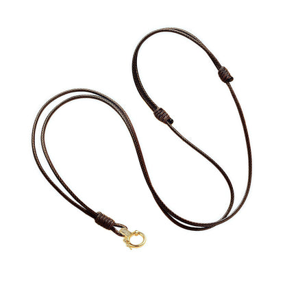 3FT Amazing Braided Leather Necklace - Minimalist Waterproof Design, Unisex, Ideal for Daily Wear & Gifting (Coffee Gold)