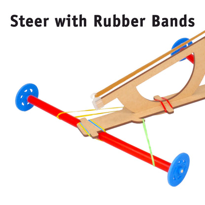 Rubber Band Propeller Car Kit, 30-Pack – Build 30 Rubber Band Propeller Cars, Complete STEM Engineering Project Kit for Classrooms, Ages 8+