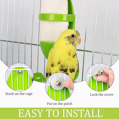 2pcs Cuttlebone Holder for Bird Cage, Plastic Food Holder for Cuttlebone for Birds, Parakeets, Cockatiels, Budgies and Finches - Cuddle Bones Feeding Rack