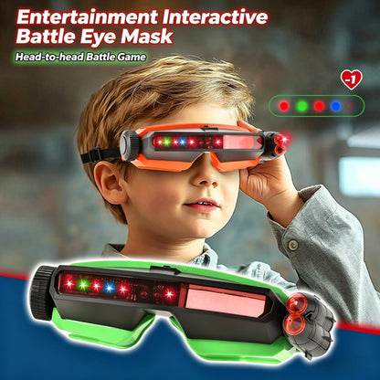 Laser Shoot Head-to-Head Combat Battle Eye Mask Laser Tag Game, LED Lights, 10M Range, for Ages 6+, 2 Pack (2, Green+Orange)
