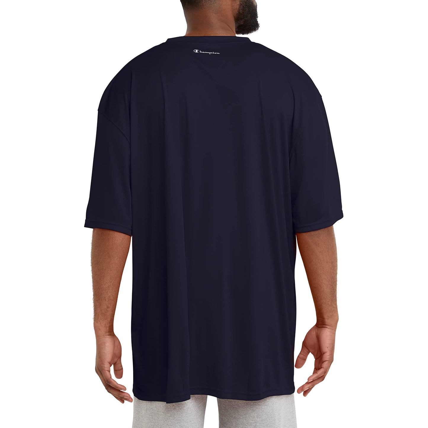 Champion Men's Athletic Short Sleeve T-Shirt, Standard Fit, Moisture Wicking, Anti Odor, Available in Regular Tall, Navy, XX-Large Big