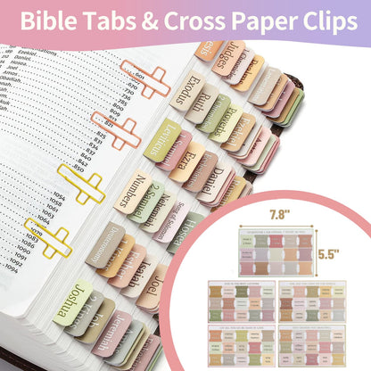 KOPKOFT Bible Study Supplies, Bible Journaling Kit for Women with Journal, Pen Case, Tabs, Highlighters and Pens, Bible Accessories Set for Women Students Beginner, Christian Gifts (Pink)
