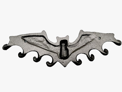 Hallocool Gothic Bat Wall Hooks Rustic Black Cast Iron Bat Key Hooks with Wings Decorative Bat Hooks for Hanging Keys, Dog Leash, Key Bag, Bracelet, Umbrella, Towel