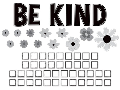 Teacher Created Resources Black and White Floral Be Kind Bulletin Board (TCR6801)