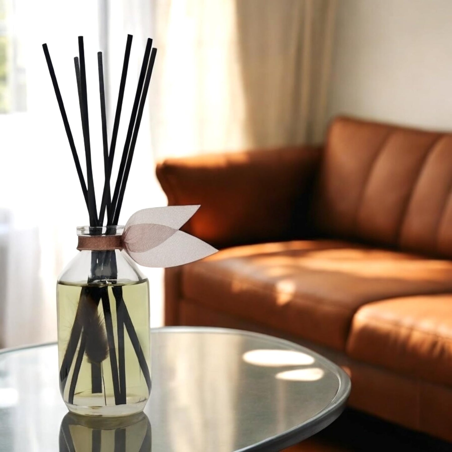 LOVSPA Reed Diffuser Set, Smoked Vanilla Scented Oil Diffuser with Sticks, Home Fragrance Accessories for Bathroom Shelf Decor, Aroma Diffusers for Home or Office Fall Decor, USA Made