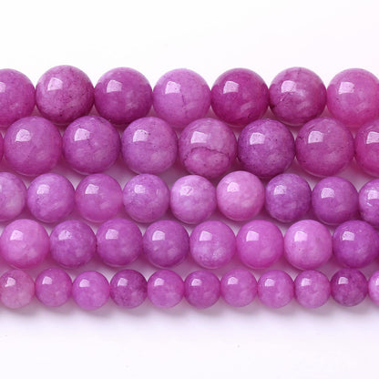 8MM 46PCS Purple Lepidolite Mica Stone Loose Beads for Jewelry Making DIY Bracelet Necklace