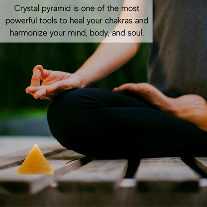 Amazing Gemstone Yellow Aventurine Pyramid Crystal Healing Stones - 1" Great Pyramid Figurine of Natural Stone Pyramid for Meditation, Reiki, Chakra Balancing and Crystal Pyramids Grid