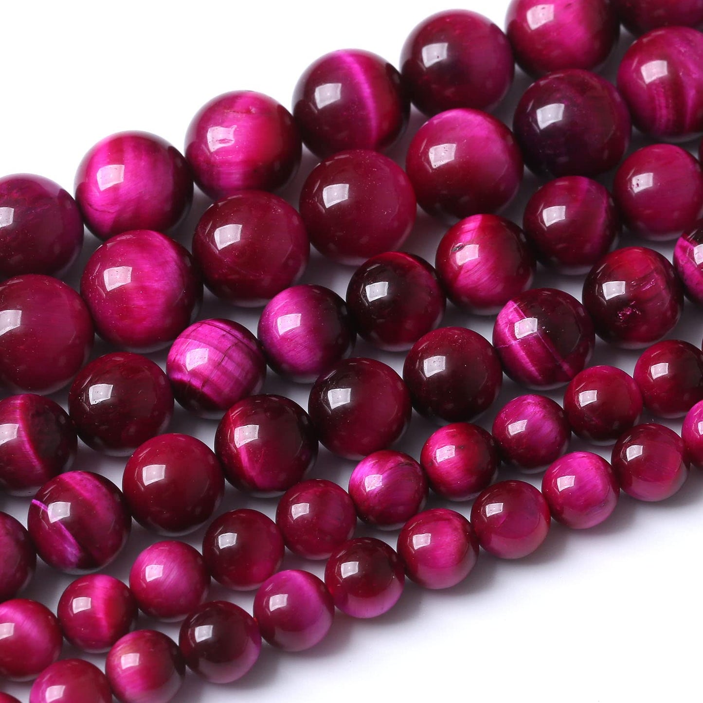 32PCS 12MM AAA Rose Red Tiger Eye Stone Beads Natural Gemstone Bead Crystal Healing Energy Jewelry Making DIY 15 inches