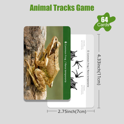 MEROCO Forest Animals Tracks Cards for Kids,Animal Tracks Matching Game Flash Cards,Homeschool Animal Games Kids Learning Educational Toys Preschool Autism Learning Materials