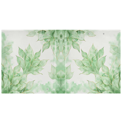 Eucalyptus Round Ring Binders 1.5 Watercolor Leaves Plant Vase 3 Ring Clipboard Binder for Office School Work Supplies File Folder 200 Sheet Capacity Easy Open