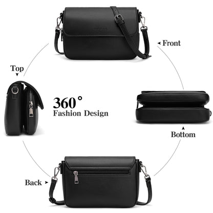 GAEKEAO Small Crossbody Bags for Women Cross Body Purses Vegan Leather Cell Phone Bag Mini Travel Purse with Card Slots