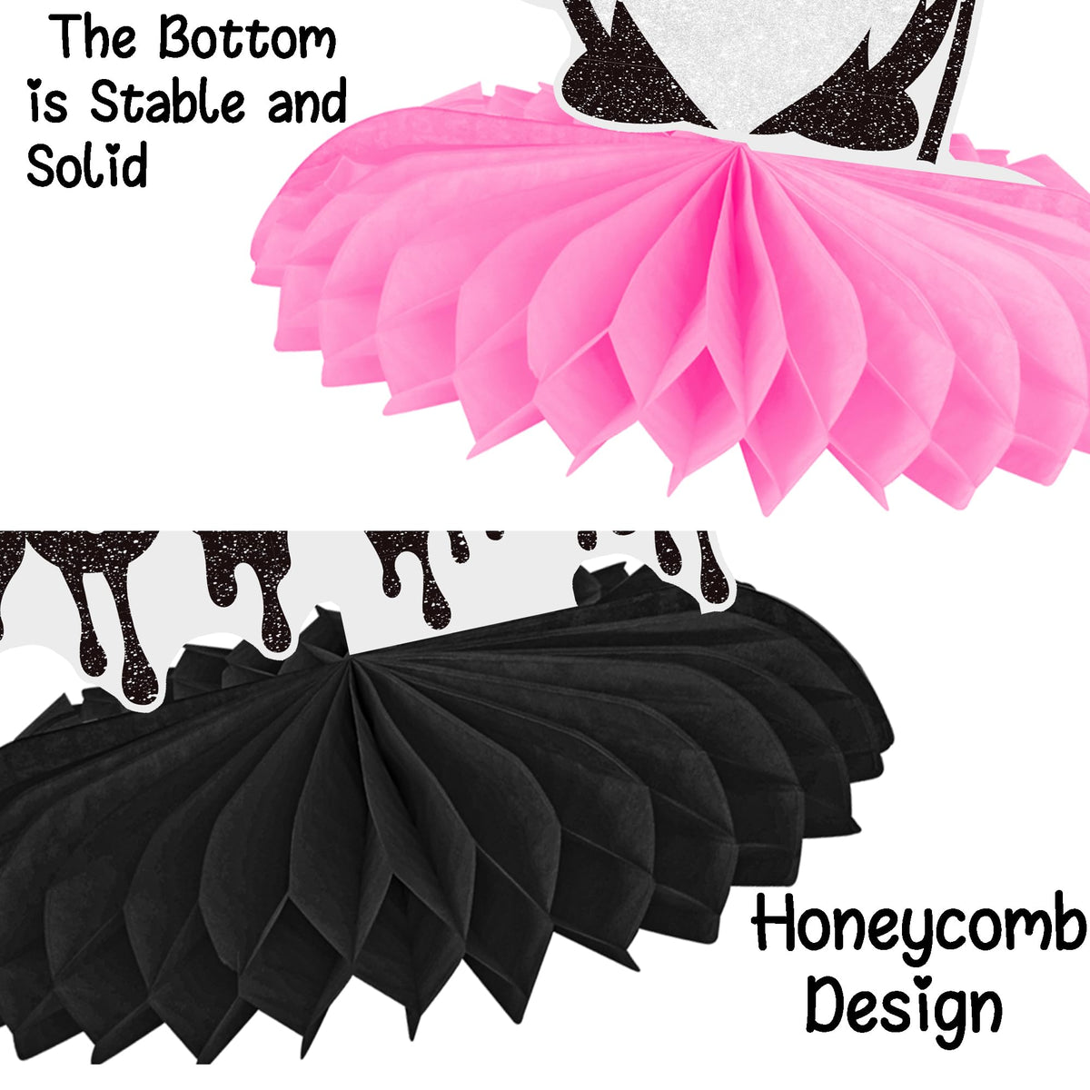 Halloween Happy Boo Day Honeycomb Centerpieces 12PCS Pink Black Little Boo Baby Shower Decorations Halloween Birthday Party Table Centerpieces Ghost Pumpkin Decor for Gender Reveal Suuplies