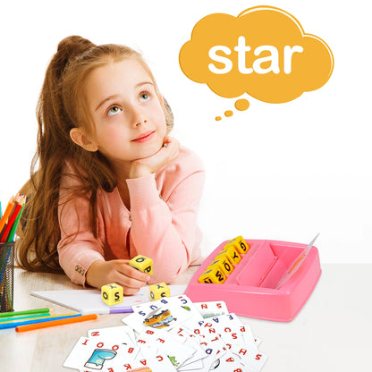Fenikso Matching Letter Game, Alphabet Spelling & Reading Words, Objects & Color Recognition, Early Learning Educational Toy for Preschooler & Kindergarten Kids Over 3-8 Years Old, Best Gifts