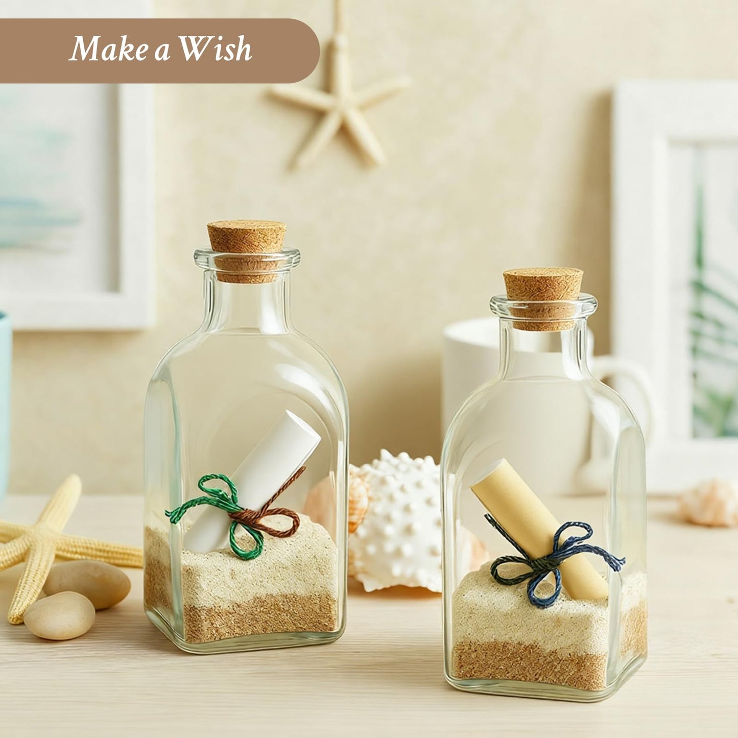 TBWIND 12 Pack 8oz Glass Potion Bottles with Cork