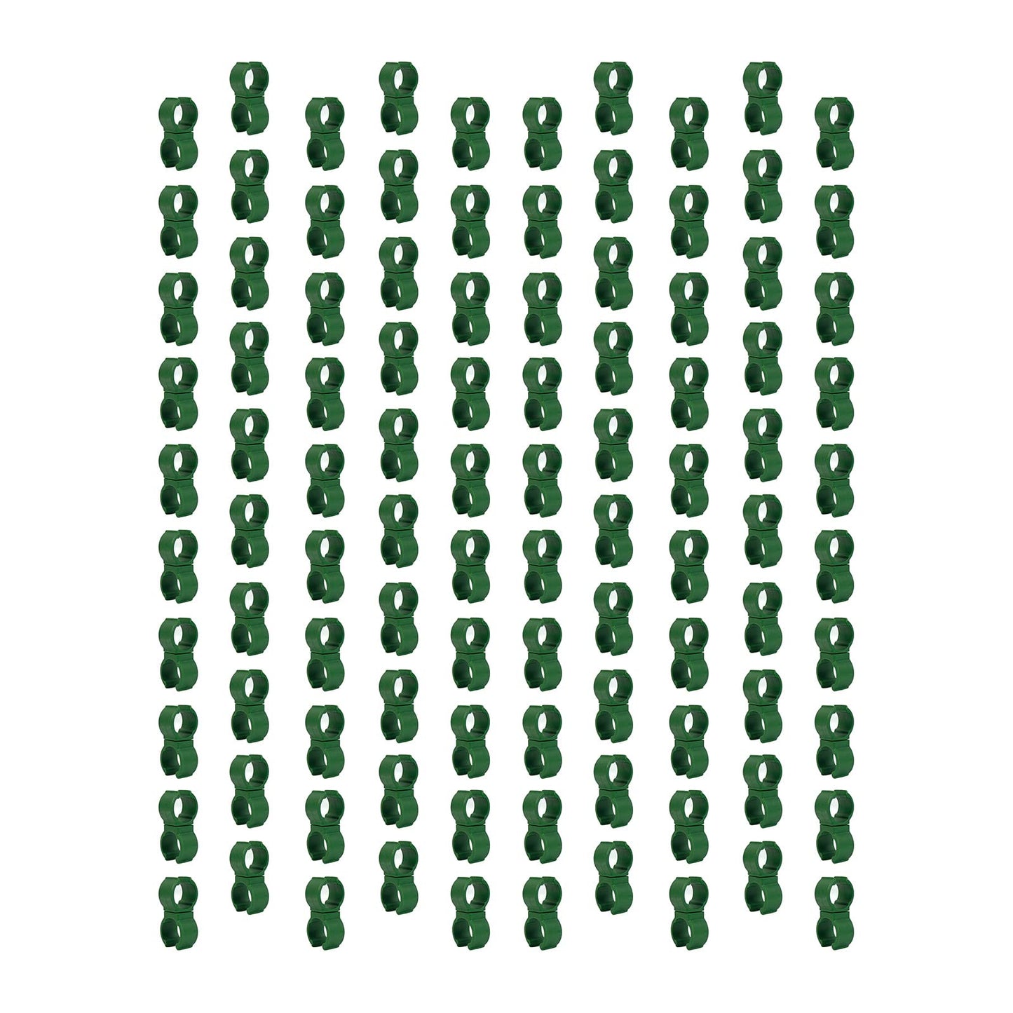 100X Plant Trellis Cane Connector, Climbing Rattan Stent Accessories Plant Connector Stake Clip for Garden Orchard Tomato Cage 11mm (7/16 inch)