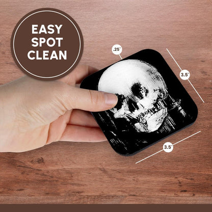 Taiche Acrylic Art Halloween Optical Illusion Coaster, Soft, Set of 8