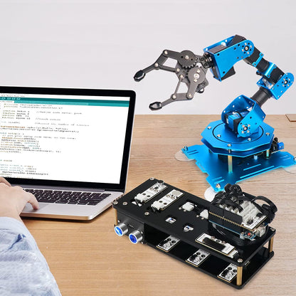 LewanSoul Robotic Arm 6DOF Robot Arm Kit with Secondary Development Compatible with Arduino, DIY Programming Kit STEAM Robot with Sensor and Arduino Open Source Code & Tutorial