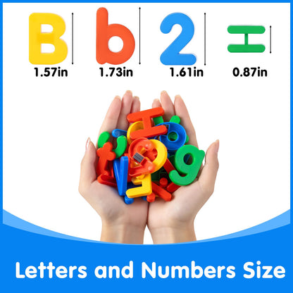 Odoorgames Magnetic Letter and Number Trays (13" X 10") - 100 Pcs Math Linking Cubes with 384 Cartoon Stickers
