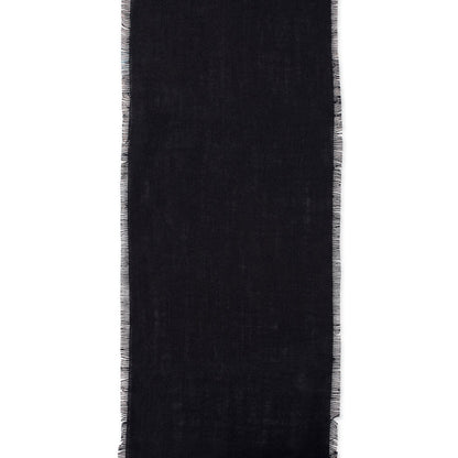 DII Jute Burlap Collection Kitchen Tabletop, Table Runner, 15x74, Solid Black