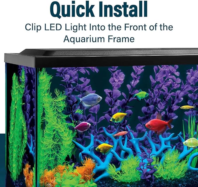 GloFish 10-Inch LED Light Sticks for Fish Aquariums Up to 20 Gallons, 2 Count, with White and Blue LED Lights