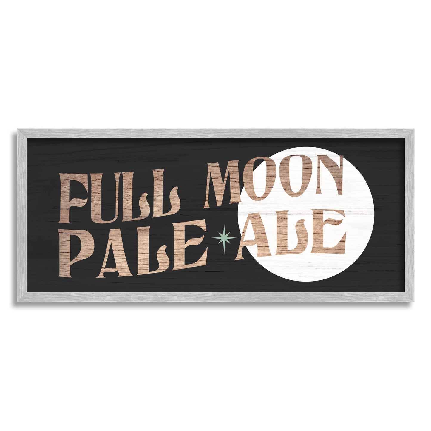 'Full Moon Pale Ale Rustic Moon Halloween Sign'| Framed Giclee Art