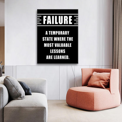 Failure Entrepreneur Quotes Poster Print Motivational Pictures Painting Inspirational Canvas Wall Art for Modern Office Bedroom Living Room School Wall Decor Ready to Hang [24''Wx36''H]