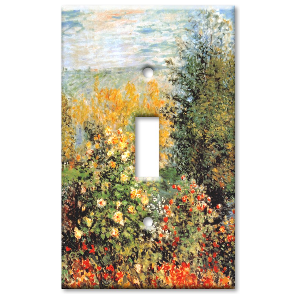 Art Plates - Monet: Stiller Winkle - 1 Gang Toggle Decorative Metal Wall Plate - One Gang Light Switch Plate Cover - (Made in USA)