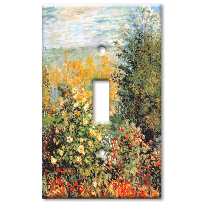 Art Plates - Monet: Stiller Winkle - 1 Gang Toggle Decorative Metal Wall Plate - One Gang Light Switch Plate Cover - (Made in USA)