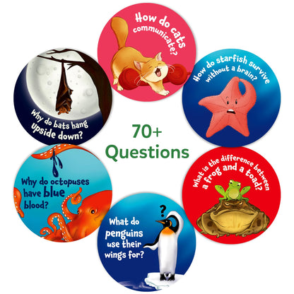 Skillmatics Flash Cards - Science Snippets Animals, STEM Learning Educational Toys & Learning Aids for Kids, Gifts for Boys & Girls Ages 7, 8, 9 & Up, Homeschool, Classroom & Travel Activity