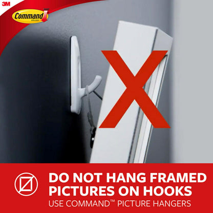 3M Command HOM18SES Decorative Key Rail, 8w x 1 1/2d x 2 1/8h, Black/Silver, 4 Hooks/Pack