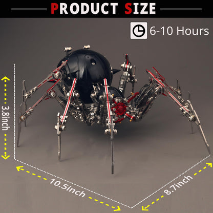 YUEZUDPO 3D Metal Puzzles for Adults, Metal 3D Puzzle DIY 3D Spider 602 Pieces Mechanical Building Kit,3D Model Kits to Build for Birthday Christmas