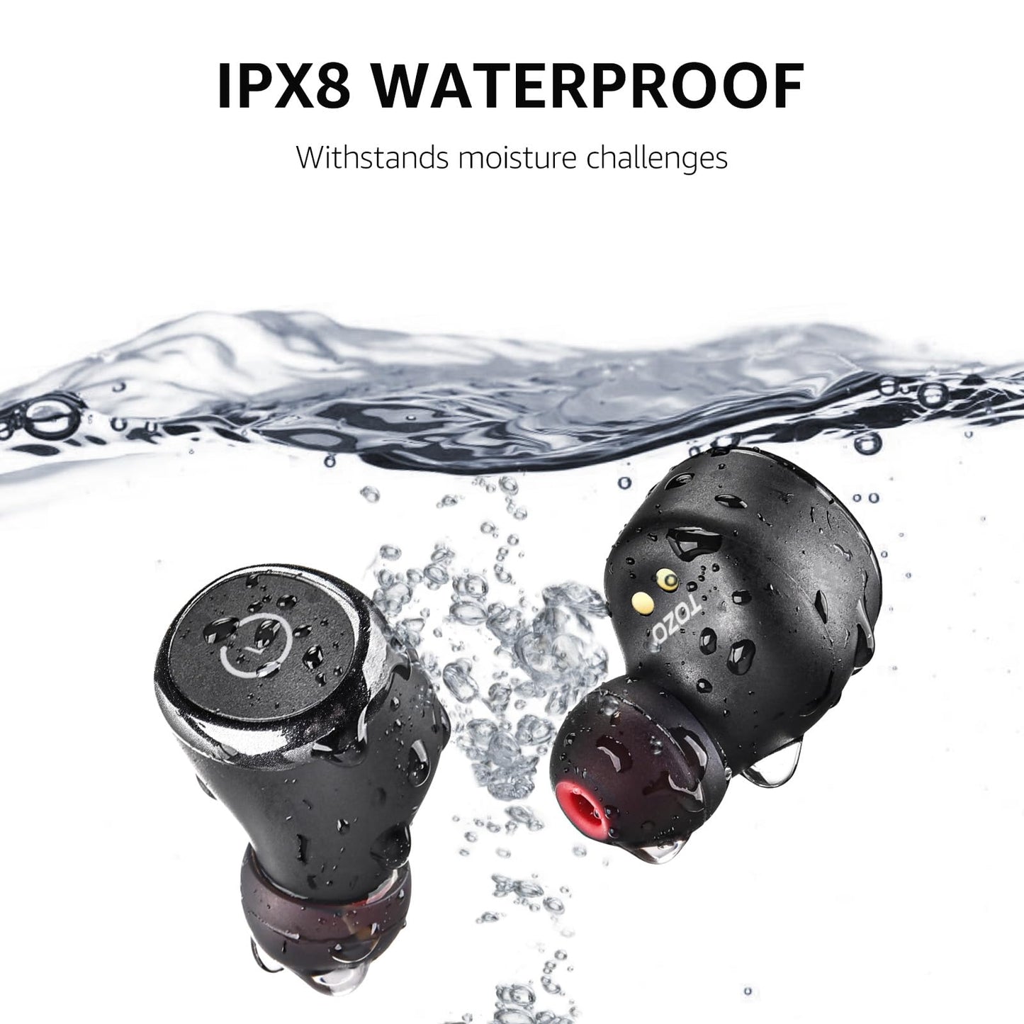 TOZO T10 Wireless Earbuds Bluetooth 5.3 Headphones, App Customize EQ, Ergonomic Design, 55H Playtime, Wireless Charging Case, IPX8 Waterproof Sound in-Ear Headset, 2025 New Version