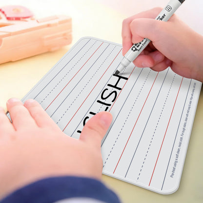 Dry Erase Boards, 6 Pack 9”x12” Magnetic Double Sided Portable Personal Small Whiteboards with Lines, Include 6 Markers, 6 Erasers, 6 X 52 Foam Letters for Kids, Students, Teachers Classroom School