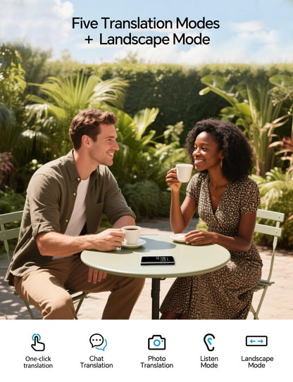 Timekettle NEW T1 Translator Device Supports 40 Languages, 31+ Offline Language Pairs, Photo Translation, No WiFi Needed, 2-Year Global Data, 4" HD Screen for Travel Black