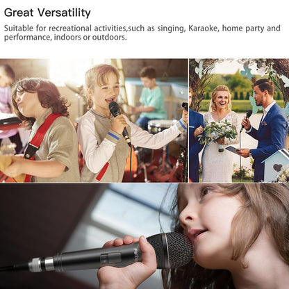 Fifine Karaoke Microphone, Dynamic Vocal Microphone for Speaker, 6.35MM Wired Handheld Mic with On and Off Switch and 14.8ft Detachable Cable-K6