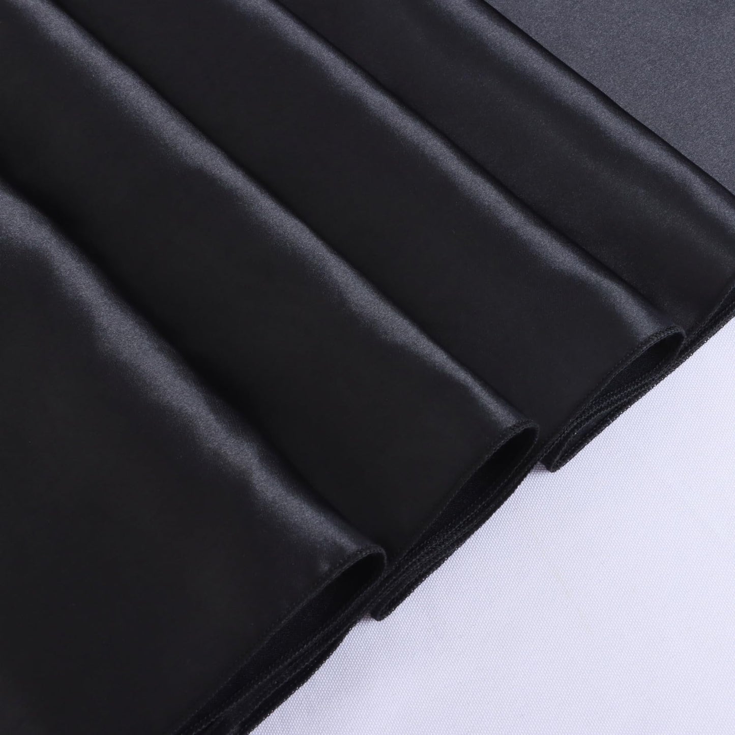 ShinyBeauty 2 Packs Satin Tablecloth 60"X102" Black Table Cloths Rectangle 6 FT Table Outdoor Tablecloths Oblong Tables Cloth Black Tablecloth Smooth Fabric Overlay for Halloween