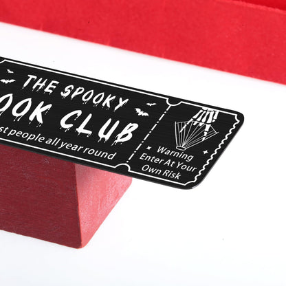 Horror Bookmark for Women Gothic Bookmarks for Reading Women Halloween Spooky Gifts Boo Basket Stuffers Book Lovers Gifts Book Marks for Reading Men Kids Ghost Bookmark Dark Romance Merch