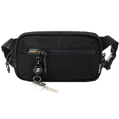 2L Sling Bag for Men & Women - Anti-Theft RFID Blocking Fanny Pack with Lockable Zippers, Water Resistant Lightweight Crossbody Bag for Travel Hiking Running Gym Walking Daily Use(Black)