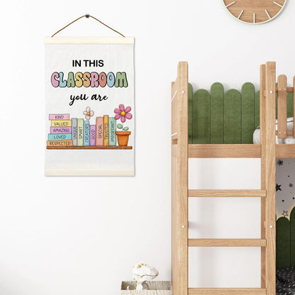 LKETW Inspirational Classroom Poster Hanger Frame 12x16 Inch, Positive Affirmations Motivational Wall Art Posters for Classroom, Inspirational Hanging Banner Decor for Home Kids Room Bedroom